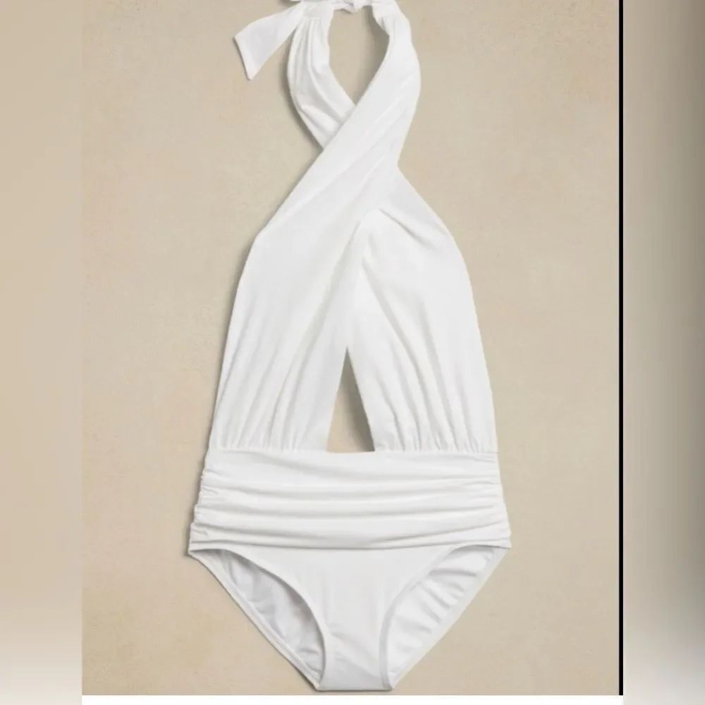 NWT Banana Republic Twisted Knot Swimsuit in White XS